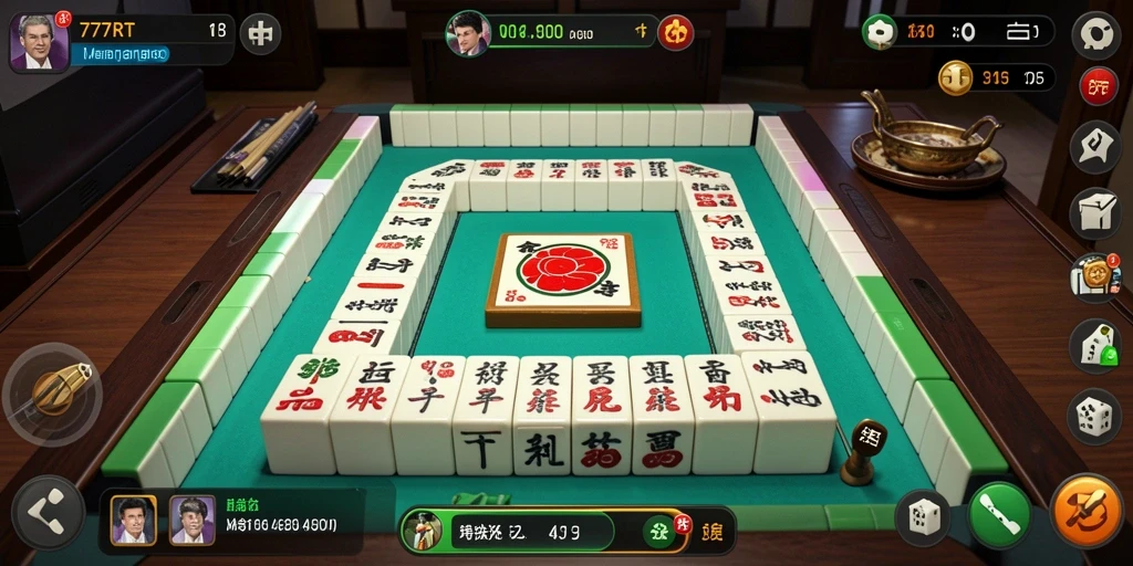 Tampilan gameplay menarik dari 777RT yang menunjukkan strategi Mahjong.