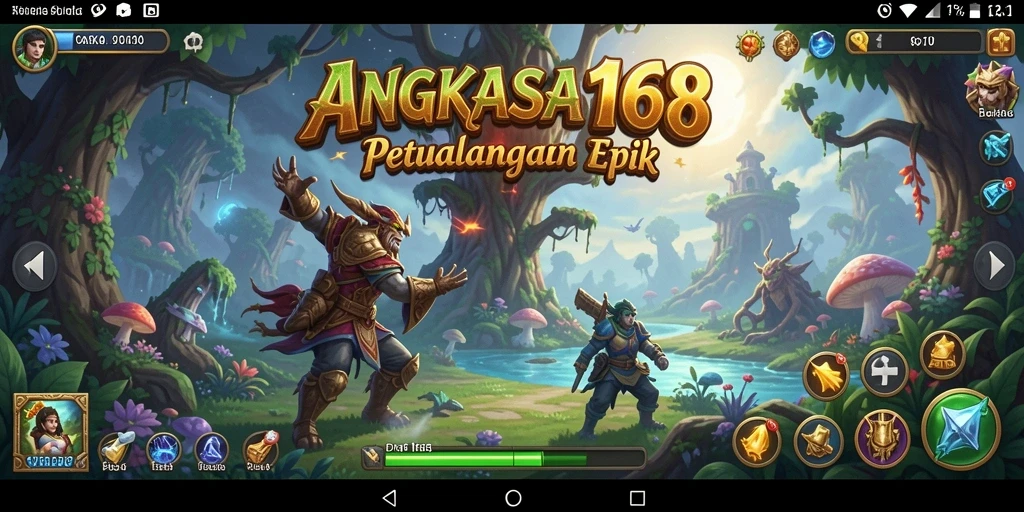Screenshot gameplay ARPG yang menampilkan petualangan seru di ANGKASA168.