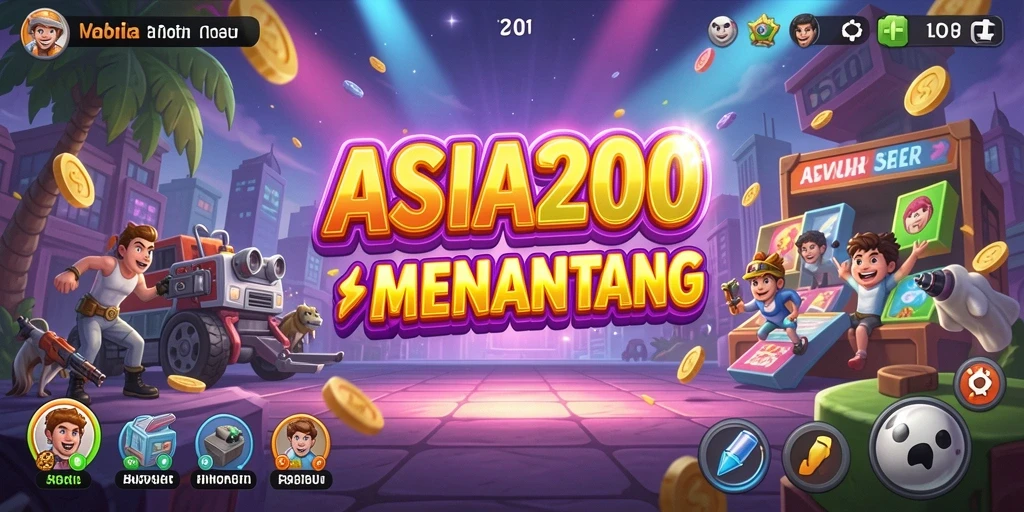 Tangkapan layar ASIA200 menampilkan aksi gameplay Arcade yang seru.