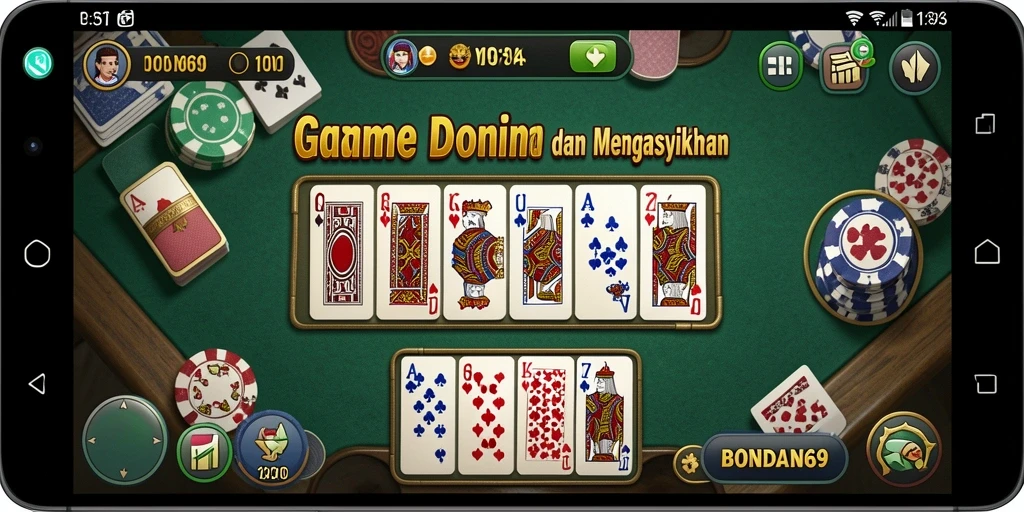 Tampilan gameplay seru dari BONDAN69 dengan domino.
