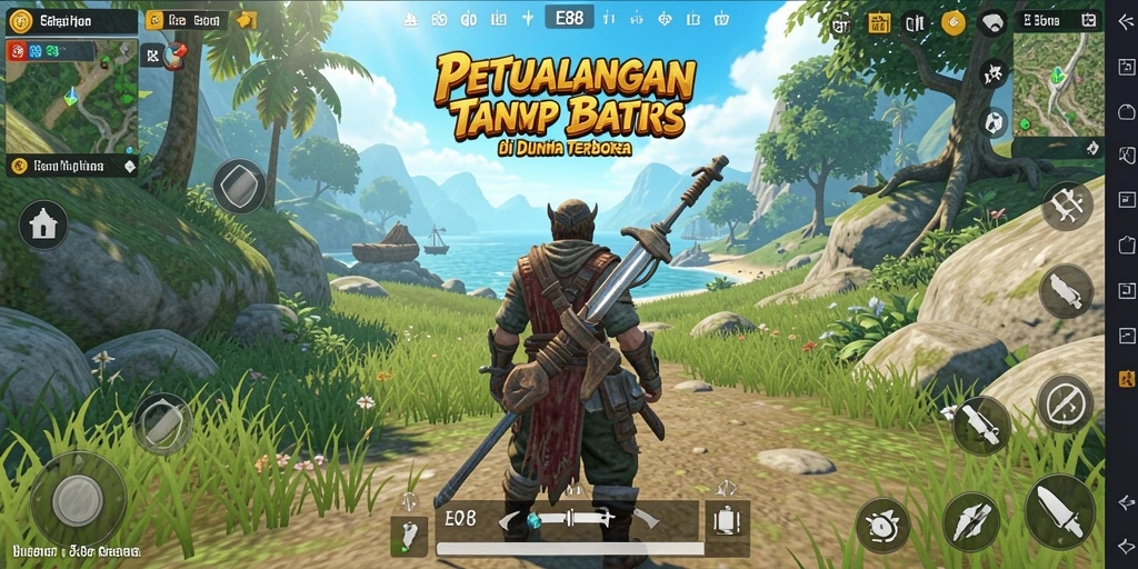 Screenshot utama E88 menunjukkan aksi seru dalam gameplay Open World.