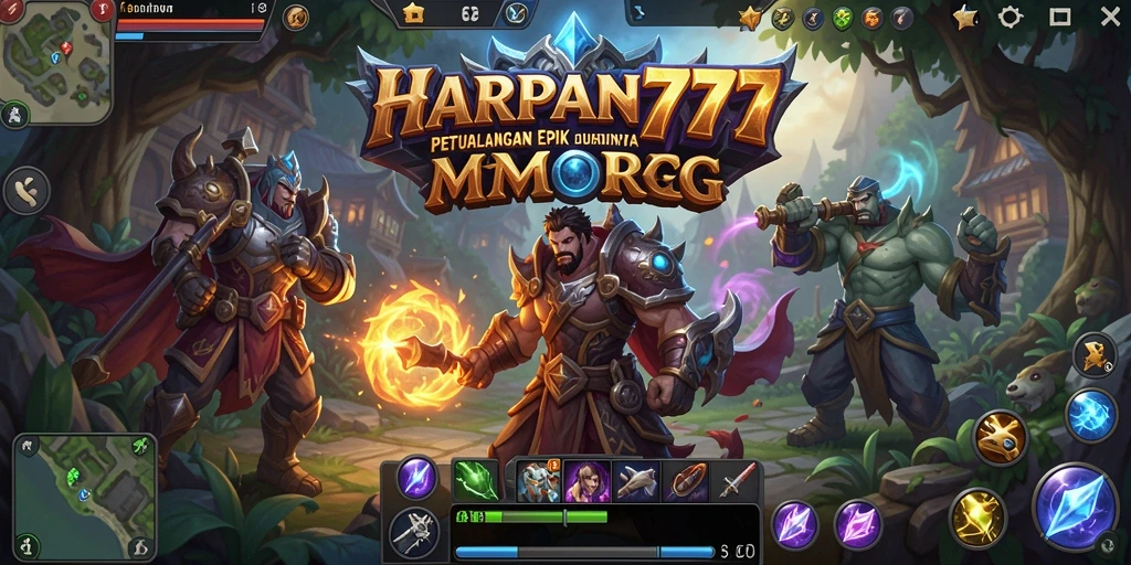 Gameplay <strong>HARAPAN777</strong> menampilkan petualangan seru dalam dunia MMORPG yang luas.