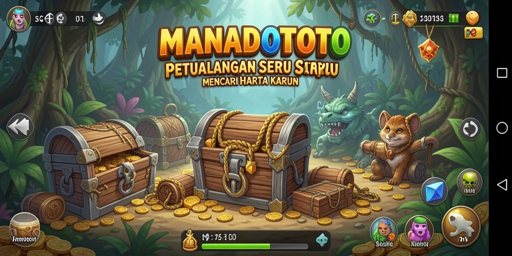 Screenshot gameplay MANADOTOTO menampilkan petualangan menarik dengan grafik yang memukau.