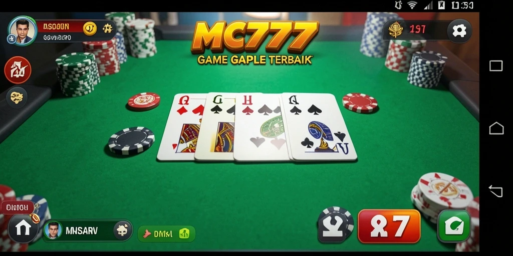Tampilan gameplay Gaple yang menegangkan dan interaktif.
