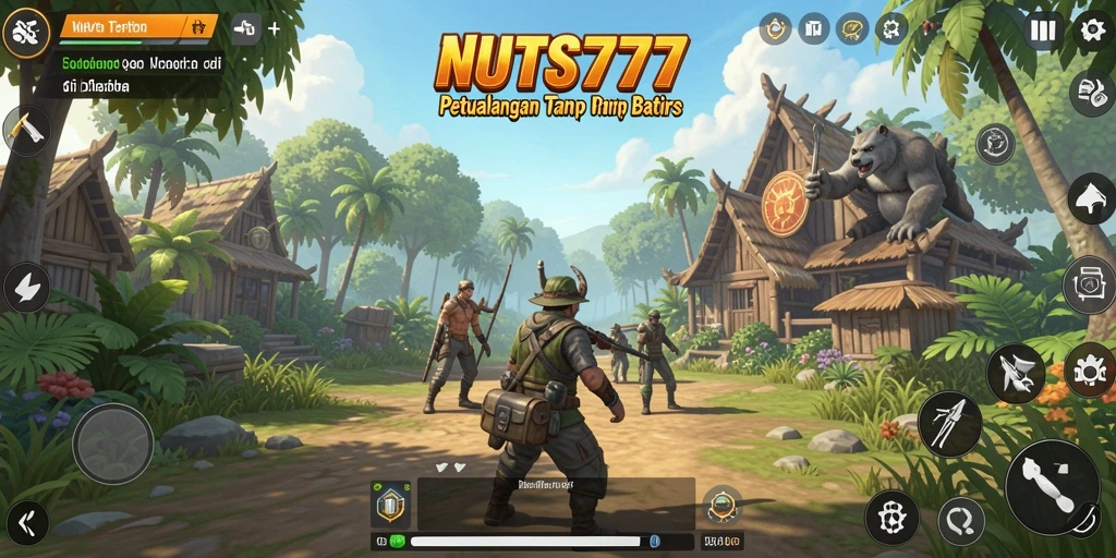 Gameplay menarik NUTS777 di dunia terbuka yang luas.