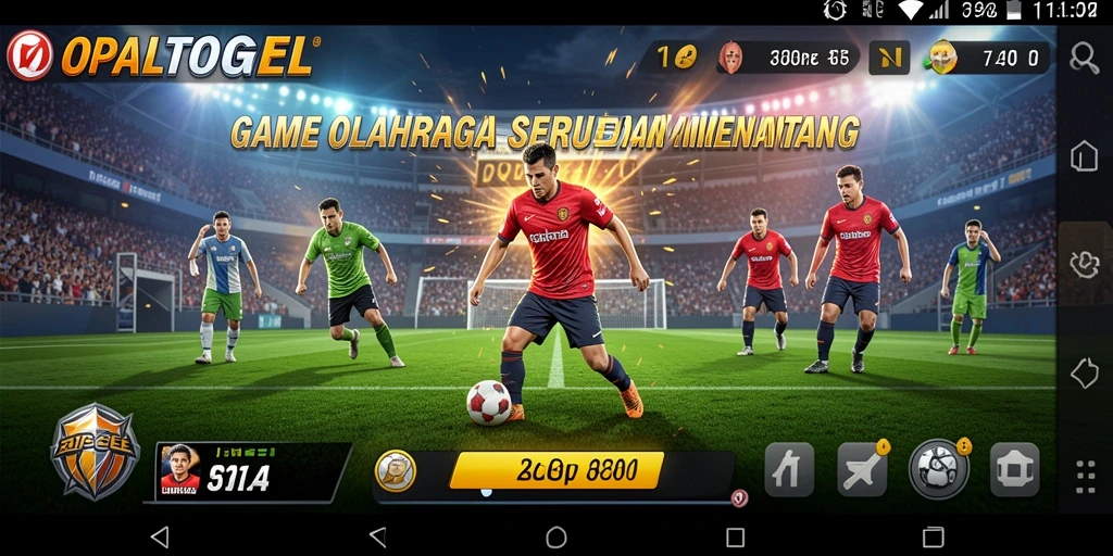 Tampilan gameplay menarik dari OPALTOGEL dengan suasana olahraga yang intens.